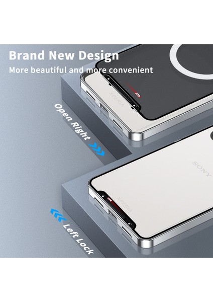 Sony Xperia 10 V Için Metal Pc Arka Lens Koruma Manyetik Kablosuz Şarj Cihazı Telefon Kılıfı Gümüş (Yurt Dışından) indirimleri