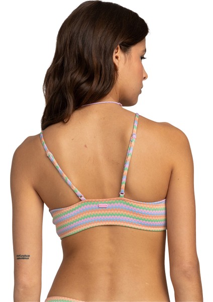 Wavy Stripe Fashion Bralette Kadın Bikini Üstü