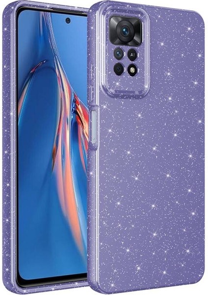 Redmi Note 12 Pro 4g Kılıf Parlak Simli ve Kamera Korumalı Spoty Silikon Kapak