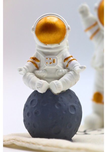 Astronot 3'lü Set Biblo Dekorasyon-El Yapımı-Masa Boy indirimleri