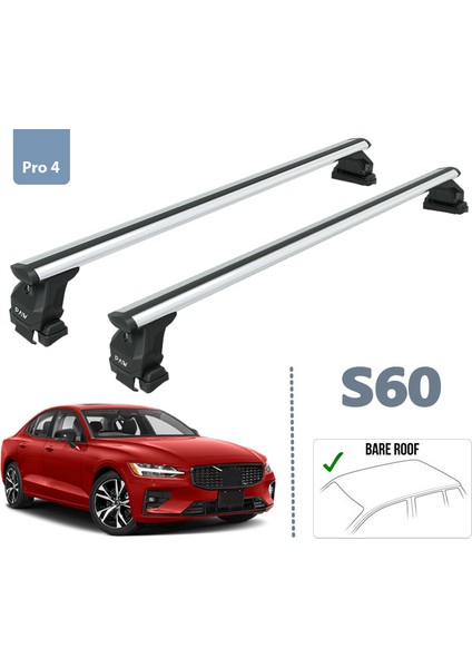 Volvo S60 Sedan Oluksuz Ara Atkısı Gri Set 2019- Sonrası