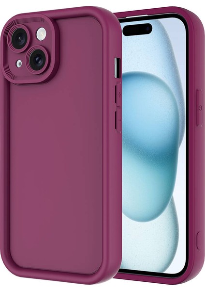 Apple iPhone 15 Kılıf Kamera Korumalı Silikon Ananas Kapak