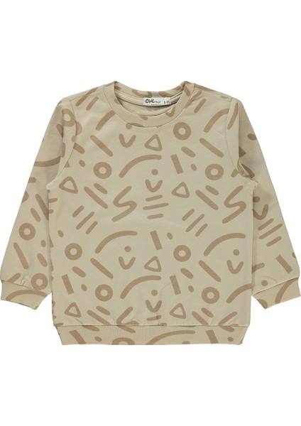 Erkek Çocuk Sweatshirt 2-5 Yaş Bej
