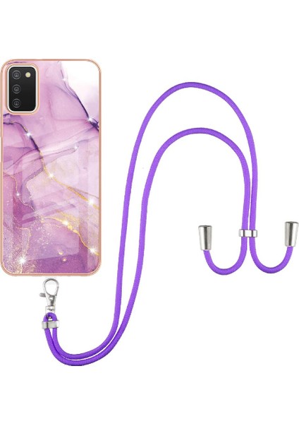 Samsung Galaxy A03S Mermer Anti-Scratch Yumuşak Crossbody Kordon Için Kılıf (Yurt Dışından) fırsatları