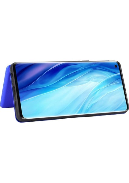 Oppo Reno4 Pro 4g Için Kılıf Tam Koruma Manyetik Karbon Fiber Deri (Yurt Dışından)