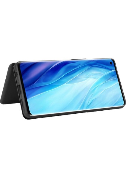 Oppo Reno4 Pro 4g Için Kılıf Tam Koruma Manyetik Karbon Fiber Deri (Yurt Dışından)