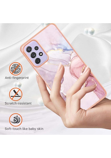 Samsung Galaxy A73 5g Yumuşak Tampon Koruma Mermer Desen Ince (Yurt Dışından)