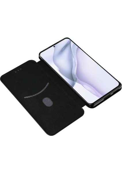 Mays Home1 Kart Tutucu Kickstand Manyetik Karbon Fiber ile Huawei P50 Pro Için Kılıf (Yurt Dışından)