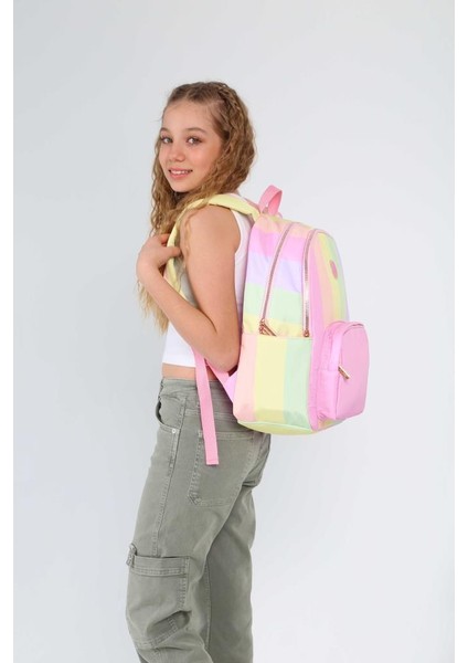 Rainbow Sırt Çantası Line Pink K1752