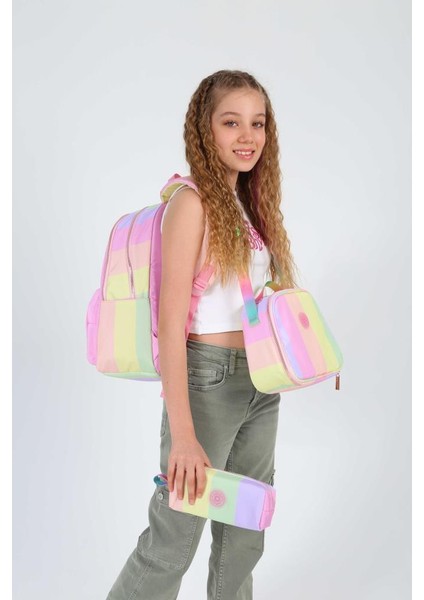 Rainbow Sırt Çantası Line Pink K1752