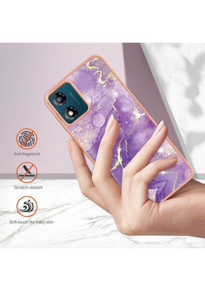 Motorola Moto E7 Güç Koruma Yumuşak Tampon Mermer Desen Ince (Yurt Dışından)