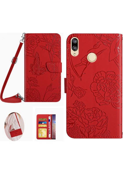 Huawei P20 Lite Telefon Kılıfı Için Yumuşak Pu Deri Kart Sahibinin ve (Yurt Dışından)