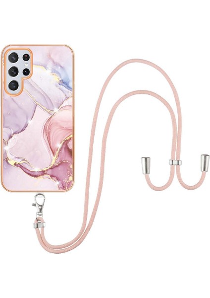 Samsung Galaxy S22 Ultra Anti-Scratch Yumuşak Tampon Crossbody Kayış (Yurt Dışından)