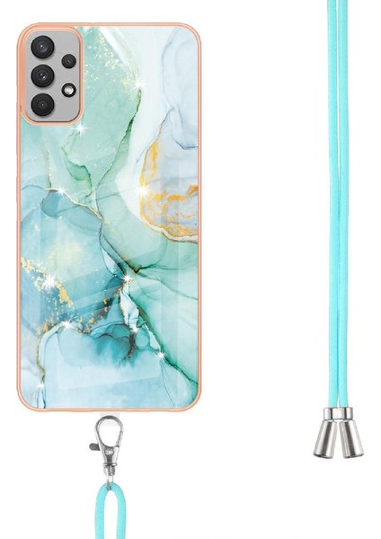 Samsung Galaxy A12 5g Mermer Crossbody Kordon Askısı Anti-Scratch Için Kılıf (Yurt Dışından)