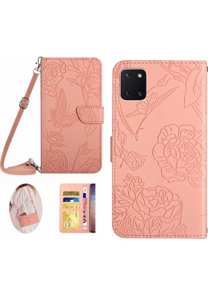 Samsung Galaxy Not 10 Lite Telefon Kılıfı Için Kart Tutucu ve Uzun Pu (Yurt Dışından)