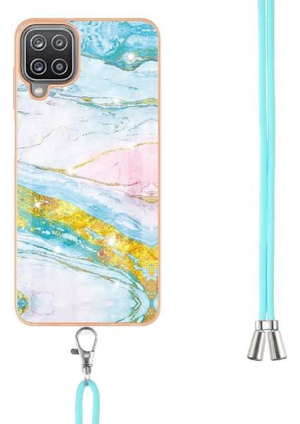 Samsung Galaxy A12 5g Mermer Crossbody Kordon Askısı Tampon Yumuşak (Yurt Dışından)