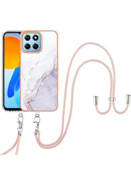 Onur X8 5g Tampon Crossbody Kordon Askısı Mermer Anti-Scratch Için Kılıf (Yurt Dışından)