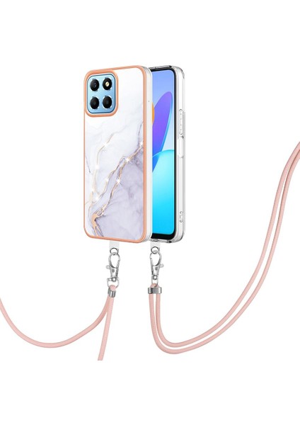 Onur X8 5g Tampon Crossbody Kordon Askısı Mermer Anti-Scratch Için Kılıf (Yurt Dışından)