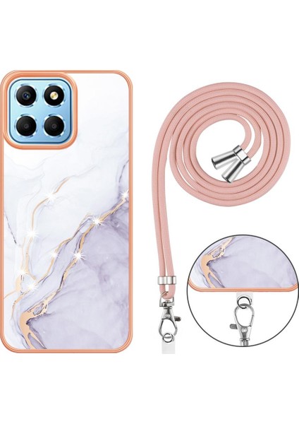 Onur X8 5g Tampon Crossbody Kordon Askısı Mermer Anti-Scratch Için Kılıf (Yurt Dışından)