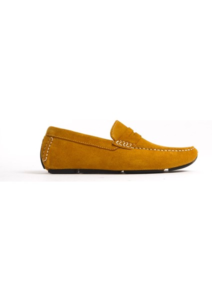Erkek Deri Süet Hardal Loafer -MBMST2424-HRD fırsatları
