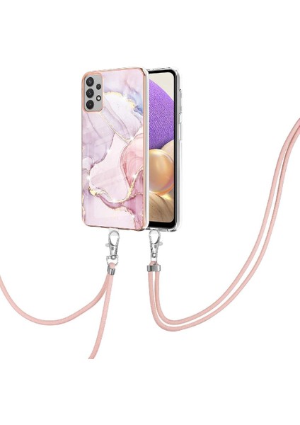 Samsung Galaxy A12 5g Mermer Crossbody Kordon Askısı Anti-Scratch Için Kılıf (Yurt Dışından)