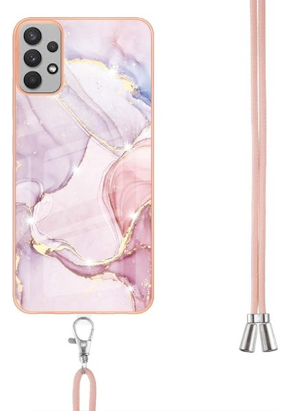 Samsung Galaxy A12 5g Mermer Crossbody Kordon Askısı Anti-Scratch Için Kılıf (Yurt Dışından)
