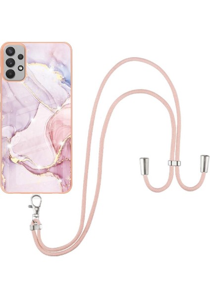 Samsung Galaxy A12 5g Mermer Crossbody Kordon Askısı Anti-Scratch Için Kılıf (Yurt Dışından)