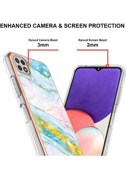 Samsung Galaxy A22 5g Yumuşak Tampon Koruma Için Kılıf Ince Tpu Mermer (Yurt Dışından) modelleri