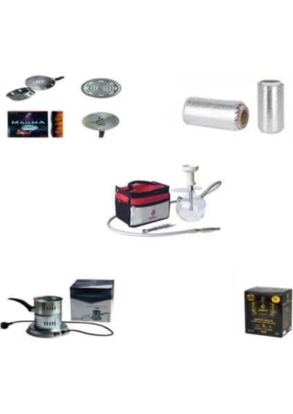 Bombus Ekonomik Başlangıç Paket Set Çanta Nargile Portatif