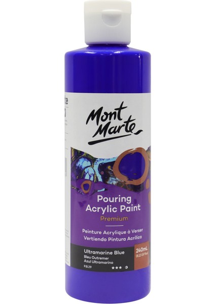 Dökme Akrilik Boya Premium 240 ml Ultramarine Blue