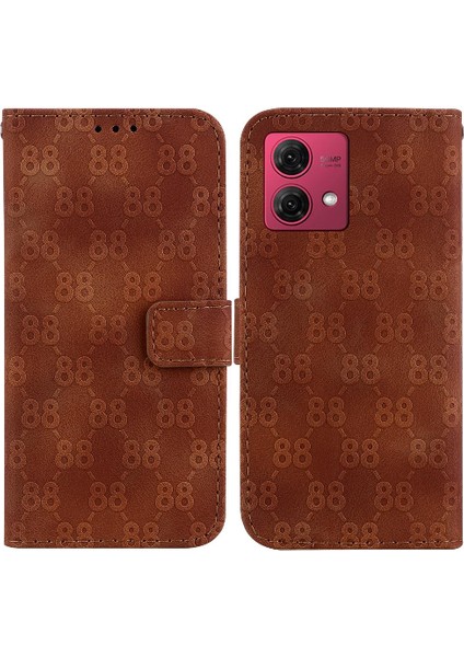 Motorola Moto G84 5g Için Telefon Kılıfı Pu Deri Cüzdan Kapak Kickstand 8 (Yurt Dışından)