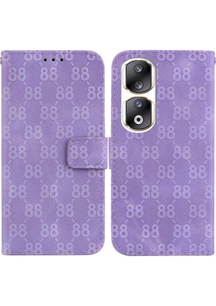 Onur 90 Pro Için Telefon Kılıfı Pu Deri Cüzdan Kapak Çift 8 Kabartmalı Kart (Yurt Dışından)