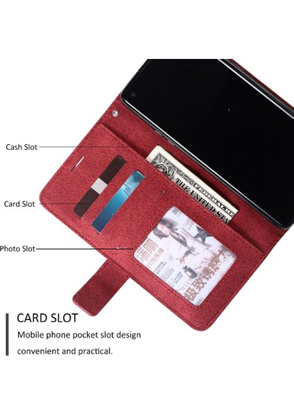 Oneplus 8 Için Kılıf Pu Deri Manyetik Cüzdan Flip Folio Kart Tutucu (Yurt Dışından)