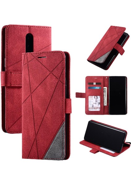 Oneplus 8 Için Kılıf Pu Deri Manyetik Cüzdan Flip Folio Kart Tutucu (Yurt Dışından)