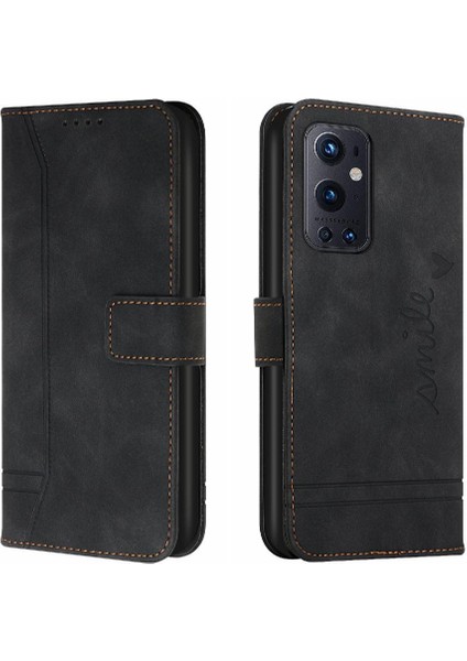 Oneplus 9 Için Telefon Kılıfı Pro Kart Yuvaları Kapak Pu Deri Manyetik Kapatma (Yurt Dışından)