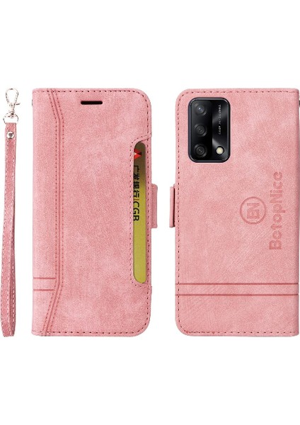 Oppo A74 4g Kart Yuvaları Için Kılıf Cüzdan Kapak Çevirin Tpu Deri Manyetik (Yurt Dışından)
