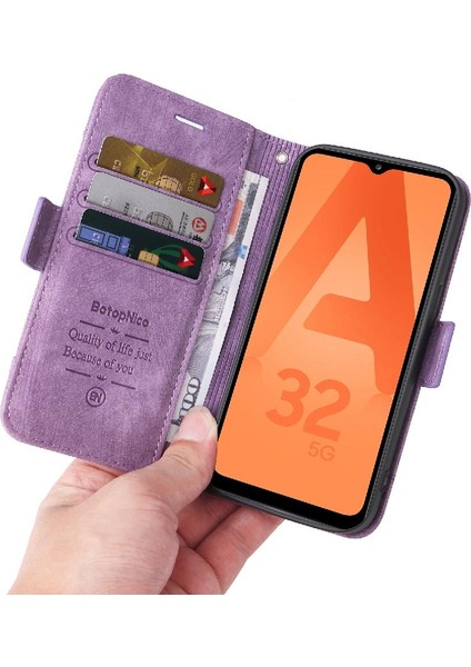 Samsung Galaxy A32 5g Kart Yuvaları Için Kılıf Tpu Deri Manyetik Cüzdan Flip (Yurt Dışından) indirimleri