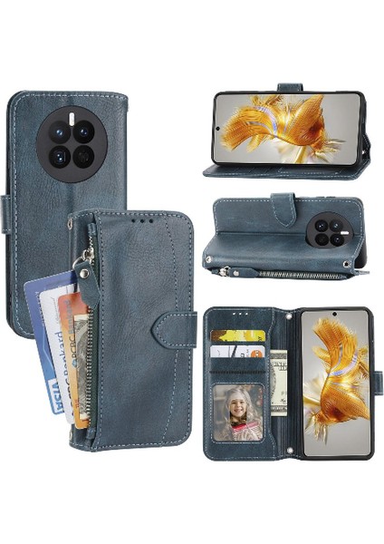 Huawei Mate 50 Için Flip Case Pu Deri Kayış Kickstand Manyetik Kapatma (Yurt Dışından)