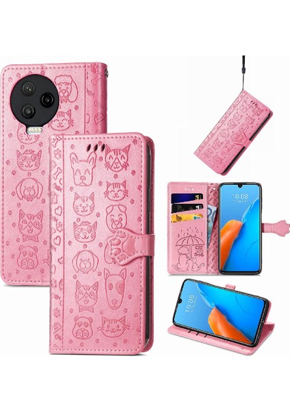 Infinix Not 12 Pro Karikatür Hayvanlar Için Kılıf Kısa Kayış Kapak Kılıfı (Yurt Dışından)