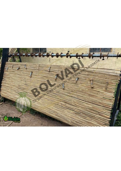 Reed Fence Çelik Tel El Örgülü Doğal Kamış Çit Balkon Çiti Hasır Bambu Çit Bahçe Çiti Ve Gölgelik Dekor