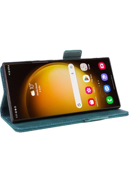 Kart Tutucu Kickstand Kart Folio ile Samsung Galaxy S24 Ultra Için Kılıf (Yurt Dışından)