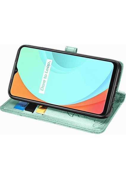 Realme C11 Için Kılıf Kısa Kayış Kapak Kapak Karikatür Hayvanlar Deri Kılıf (Yurt Dışından) modelleri