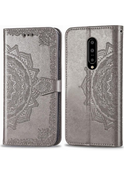 Oneplus 7 Pro Için Kılıf Zarif Desen Deri Kılıf Kapak Çevirin Basit (Yurt Dışından)