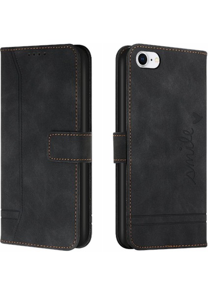 Iphone 7/8 Için Telefon Kılıfı Pu Deri Flip Folio Cüzdan Kart Yuvaları Kapak (Yurt Dışından)