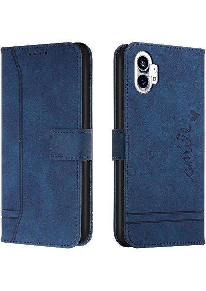 Nothing Telefon Kılıfı Telefon 1 Flip Folio Cüzdan Manyetik Kapatma Kartı Pu (Yurt Dışından)