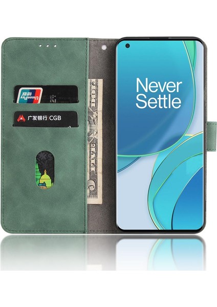 Kart Tutucu Kickstand Tam Koruma Folio ile Oneplus 9 Pro Için Kılıf (Yurt Dışından)