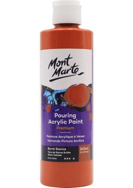 Dökme Akrilik Boya Premium 240 ml Burnt Sienna