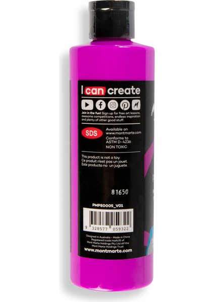 Supercell Dökme Akrilik Boya Premium 240 ml Fuchsia