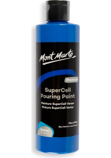 Supercell Dökme Akrilik Boya Premium 240 ml Navy Blue