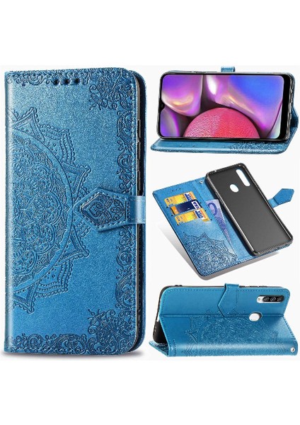 Samsung A20S Darbeye Basit Iş Deri Kılıf Zarif (Yurt Dışından) fiyatları